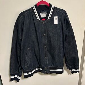Old Navy denim bomber jacket
